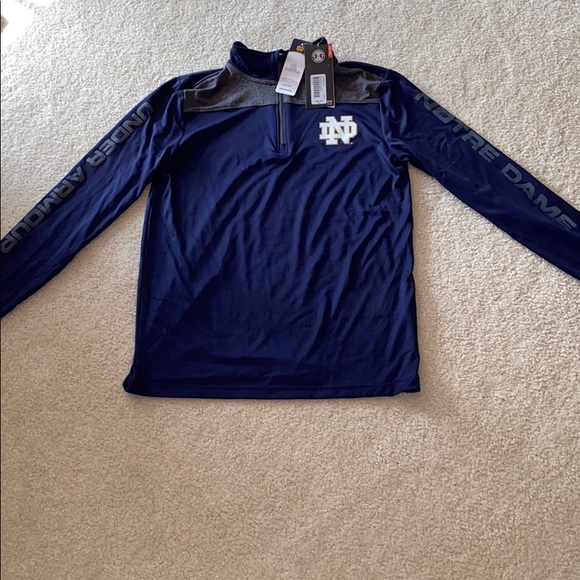 notre dame under armour quarter zip